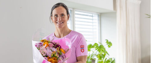 Marit Bjørgen støtter Rosa sløyfe