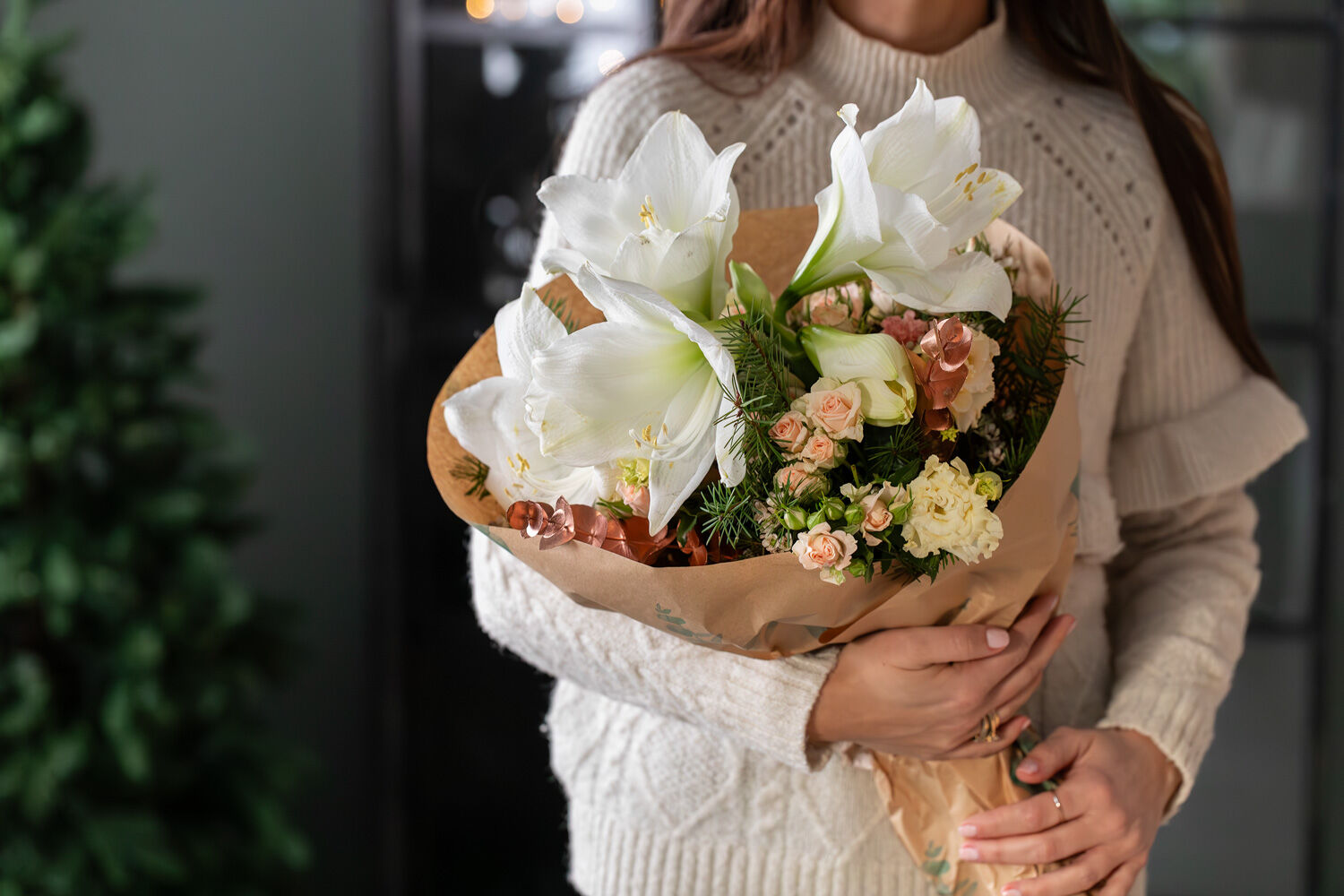 amaryllisbukett som gave