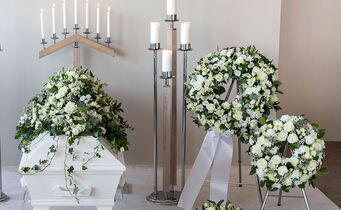 Blomster begravelse