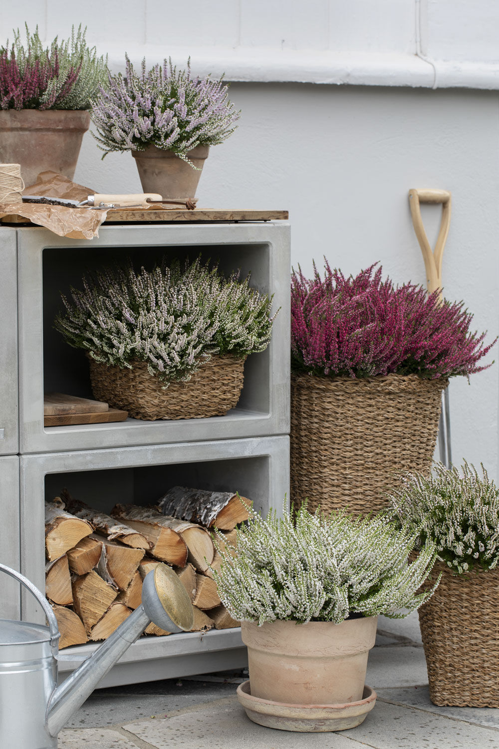Høstblomster i kurver Høstblomster i kurver