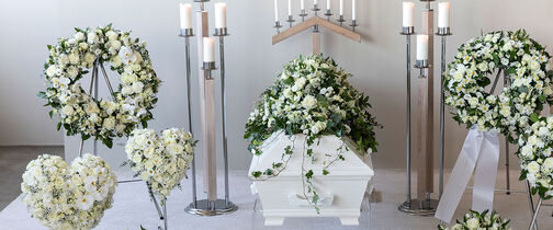 Blomster begravelse
