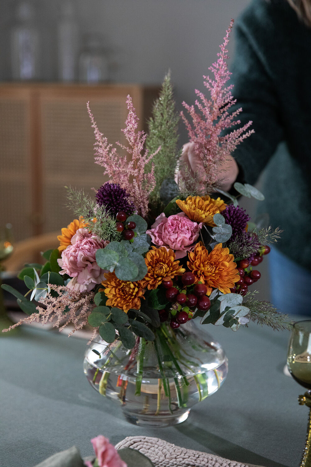 Blomster på høstbordet