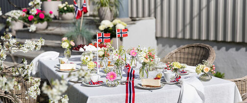 pynt et vakkert festbord til 17. mai