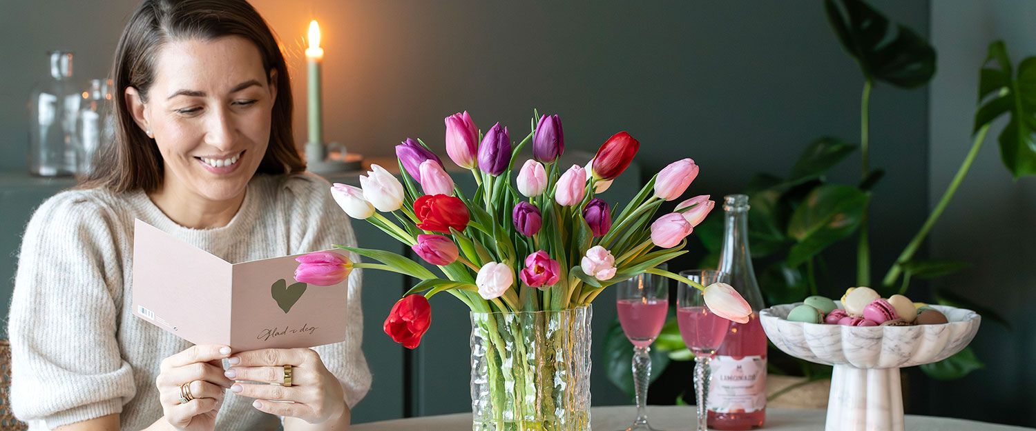 Blomsterbukett til morsdag