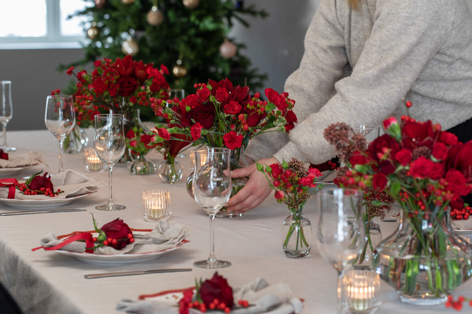 Pynte bord jul borddekking