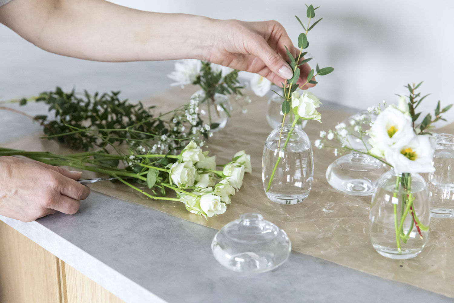 Pynte bord med blomster