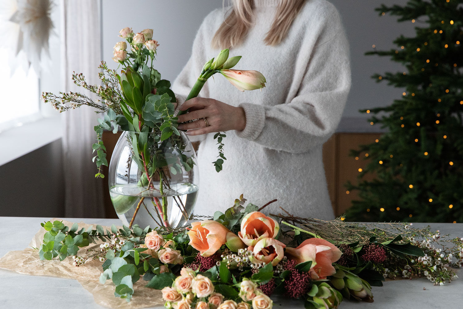 Lage en vakker bukett