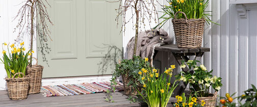 pynt til p&aring;ske utenfor d&oslash;ren