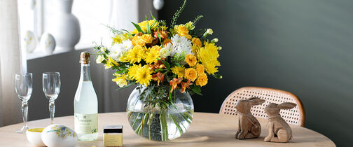 Send en hyggelig blomsterhilsen til påske