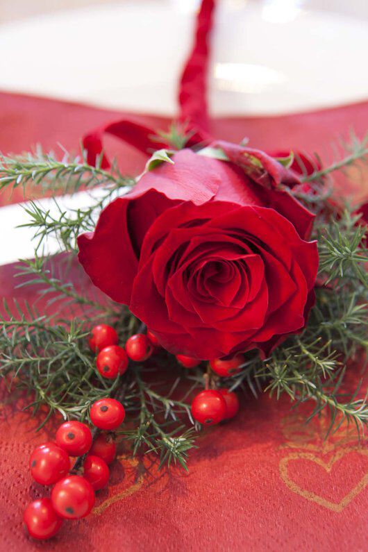kuvertpynt med rose kuvertpynt med rose