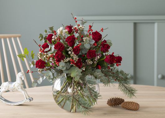 vakker rosebukett til jul vakker rosebukett til jul