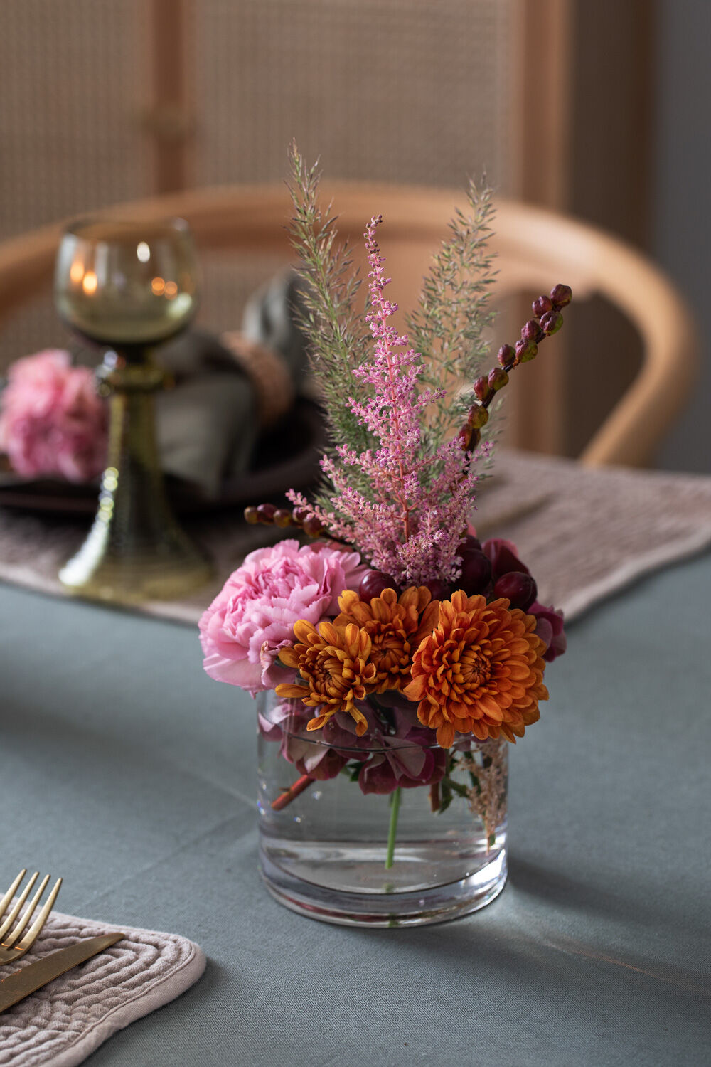 Blomster på høstbordet