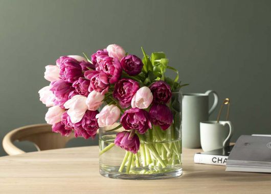 tulipaner i glassvase tulipaner i glassvase