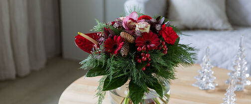 sende blomster til jul julebukett