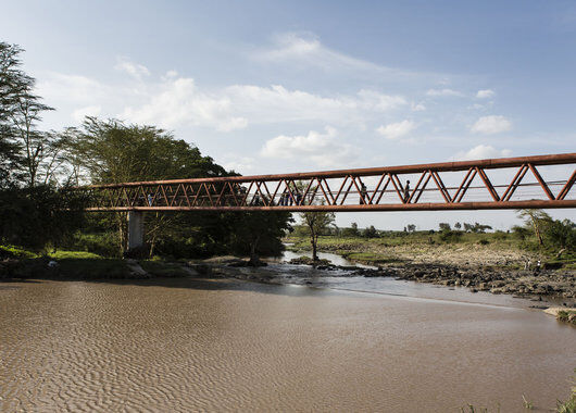 Fairtrade prosjekt bro over elven Athi