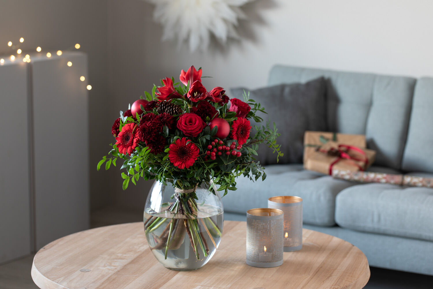 rød julebukett