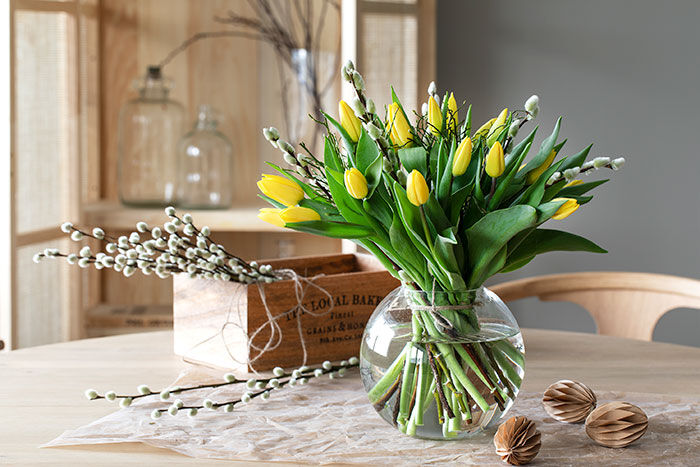 Påskebukett med tulipaner Påskebukett med tulipaner