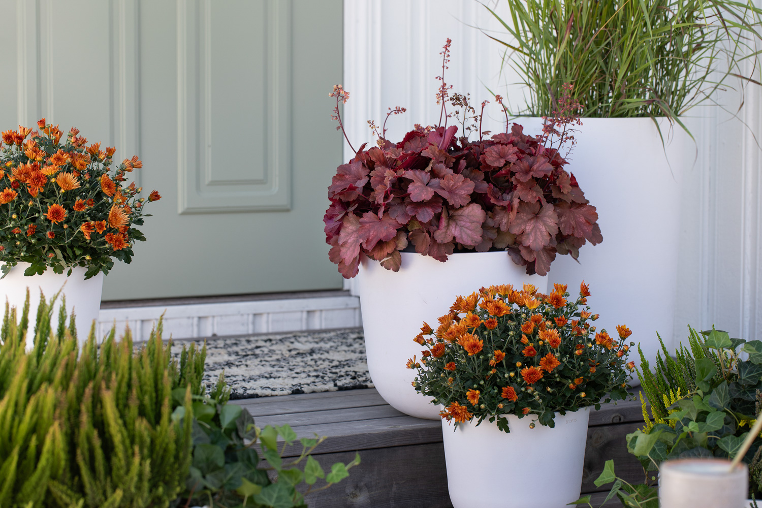 Høstblomster inngangsparti
