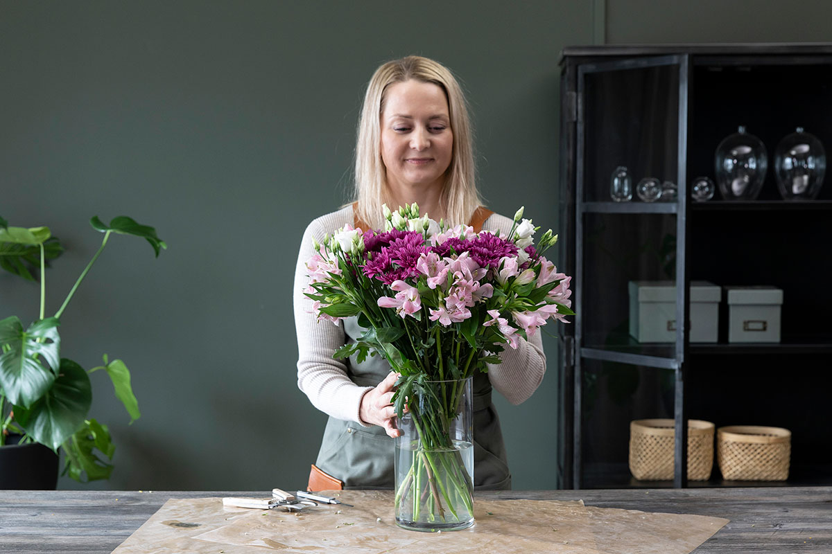 Lager blomsterbukett