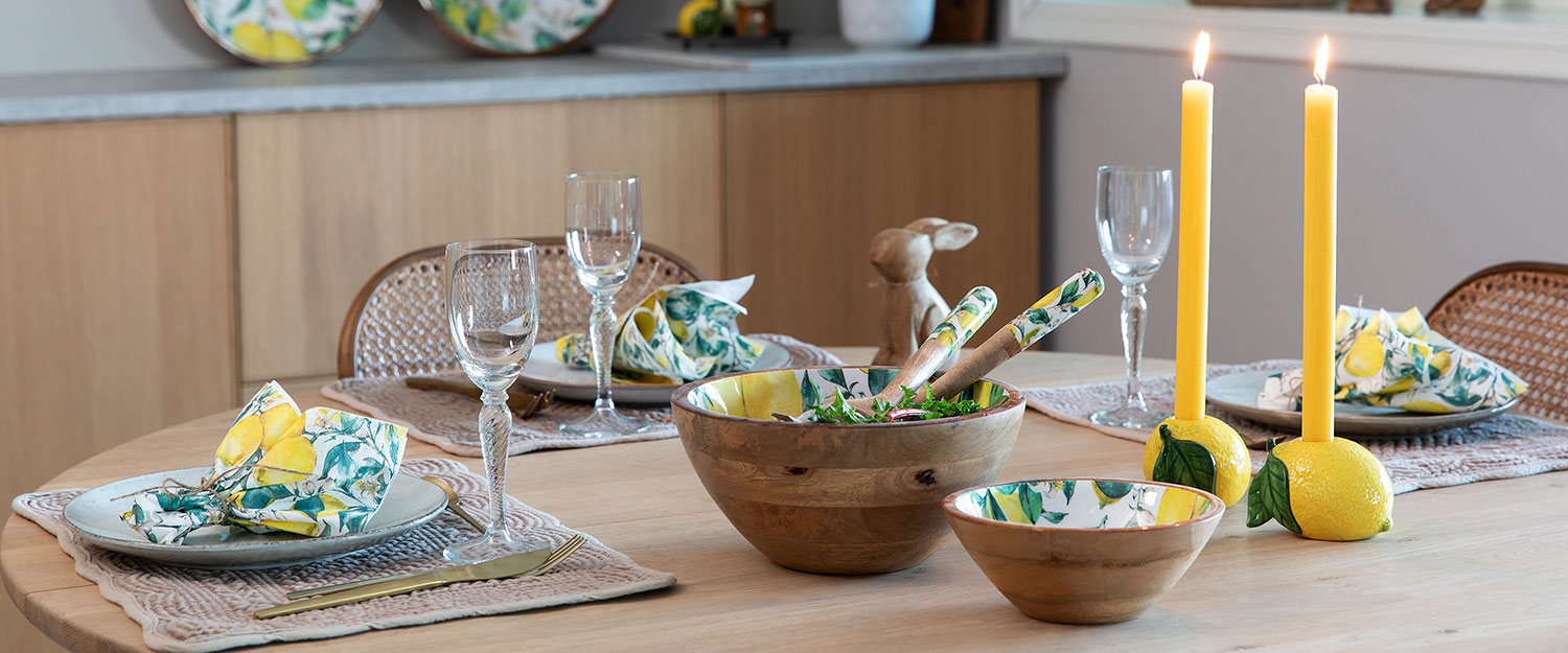 Pynt et stemningsfullt vårbord med Paros sitron - Mester Grønn