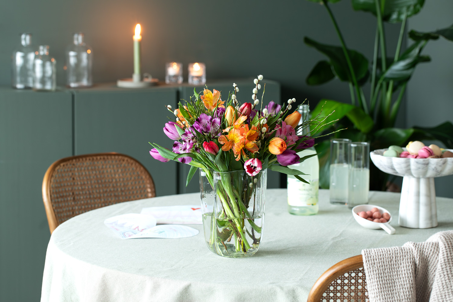 Tulipanbukett til morsdag